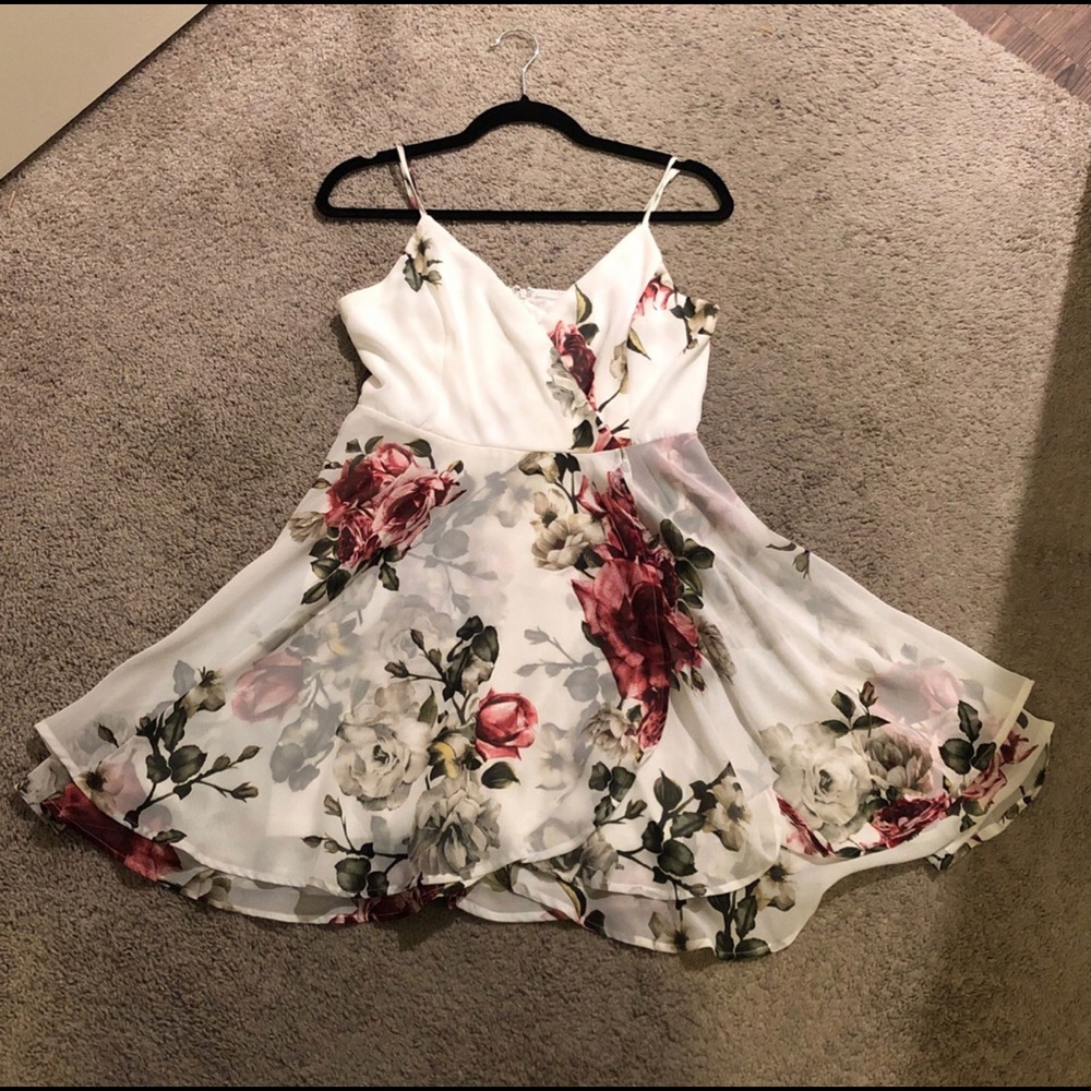 Windsor chiffon floral skater dress - L - Picture 4 of 4